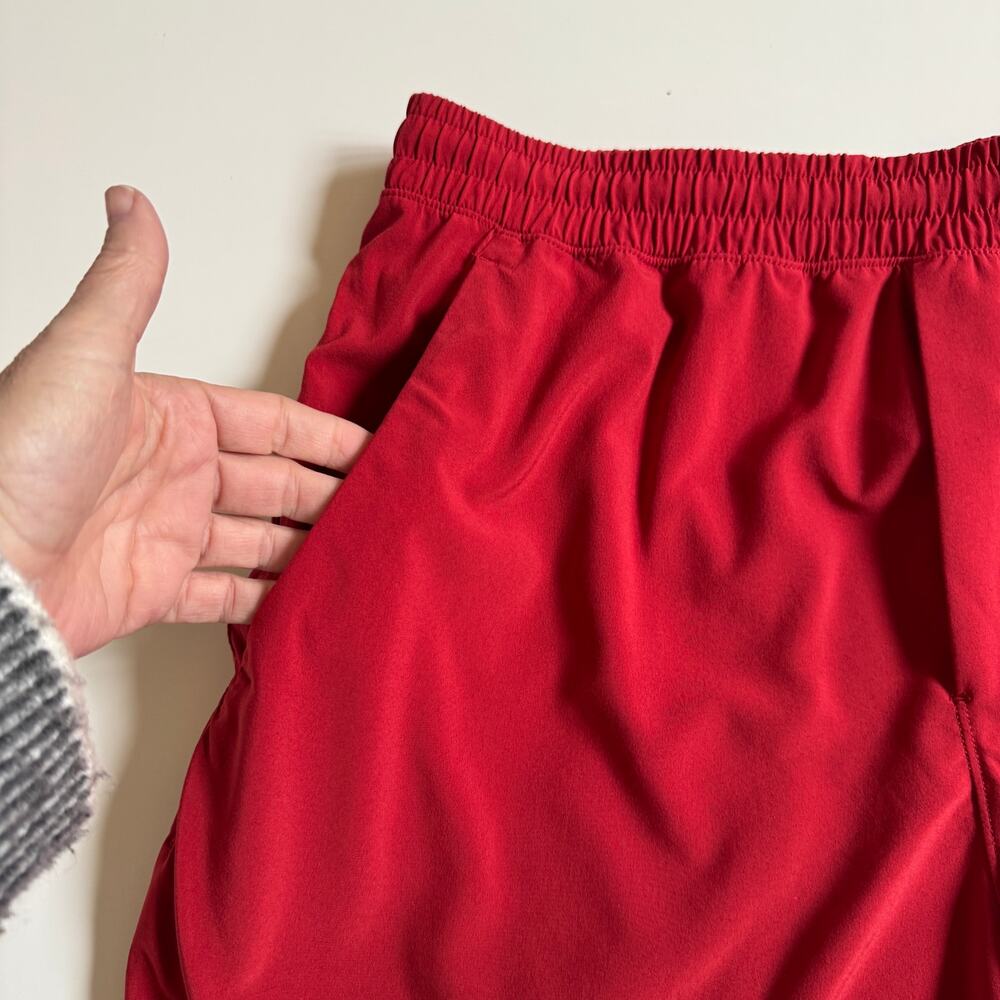 Lululemon Pace Breaker Linerless Short Workout Large M7AQES Terra Orange Red EUC - Picture 10 of 16